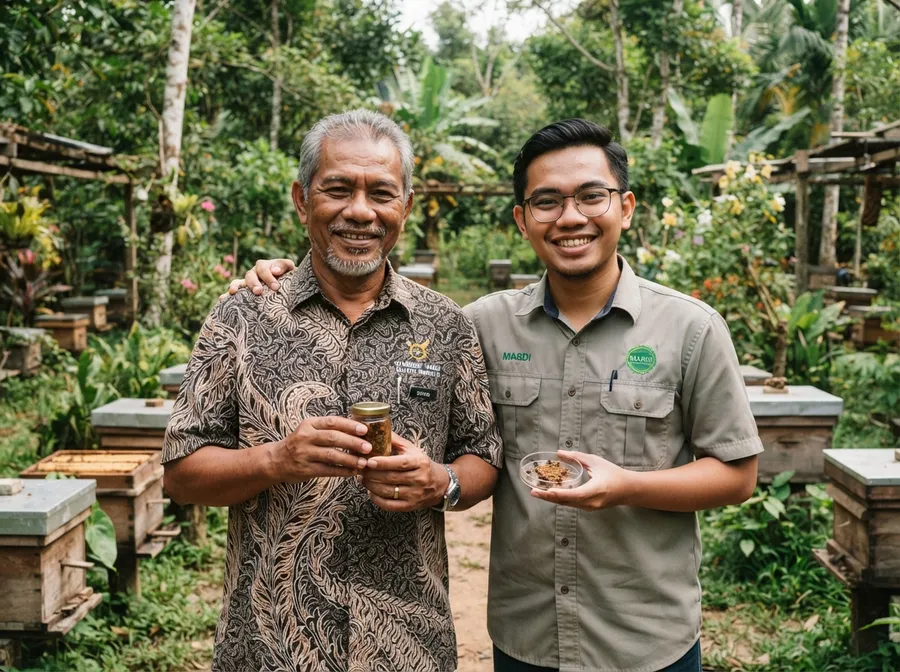 Pengasas Botaney di ladang kelulut
